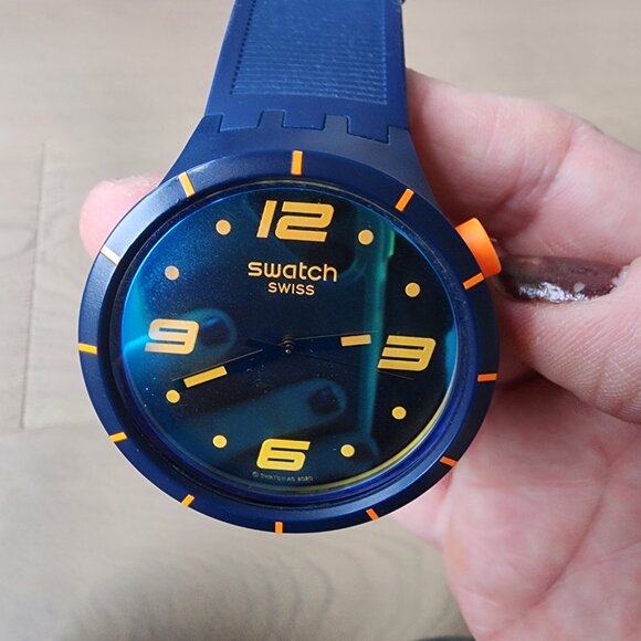 Swatch Big Bold Watch in Futuristic Blue - Picture 11 of 15
